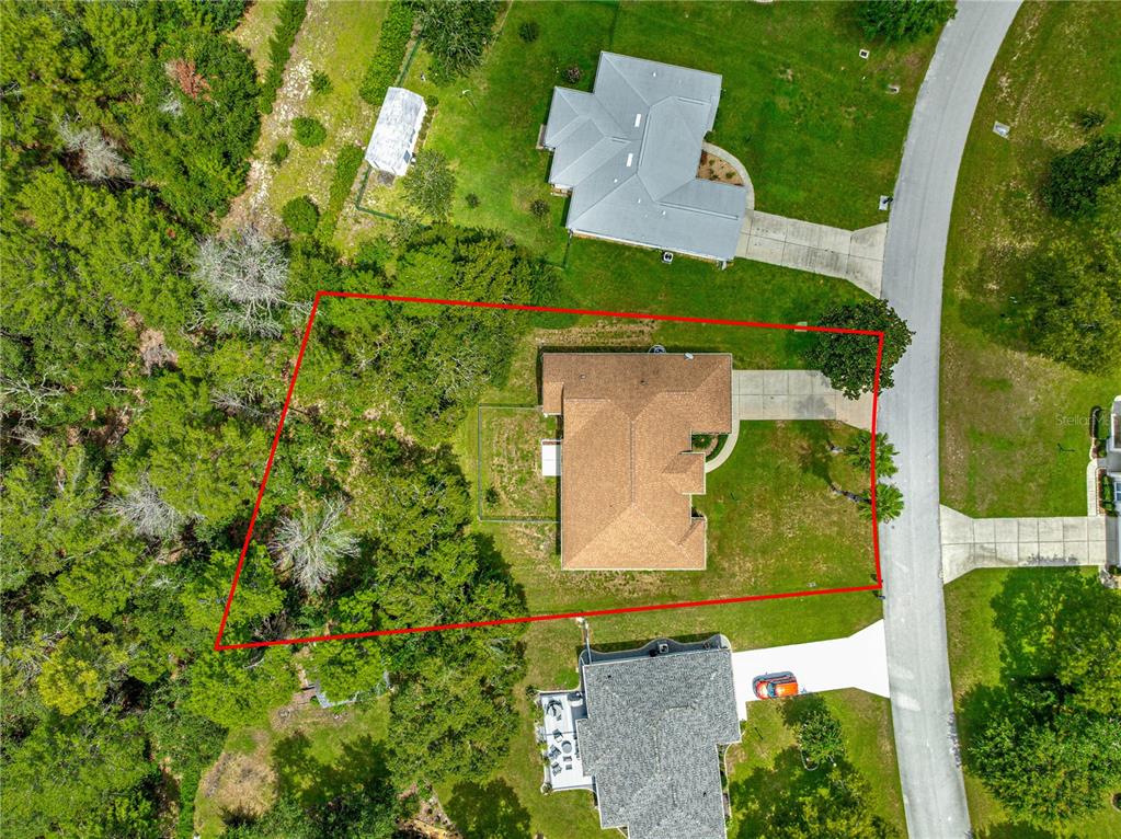 10884 Southwest 53rd Circle Ocala, FL 34476 - Photo 55 of 57 an aerial view of a house with a garden and trees