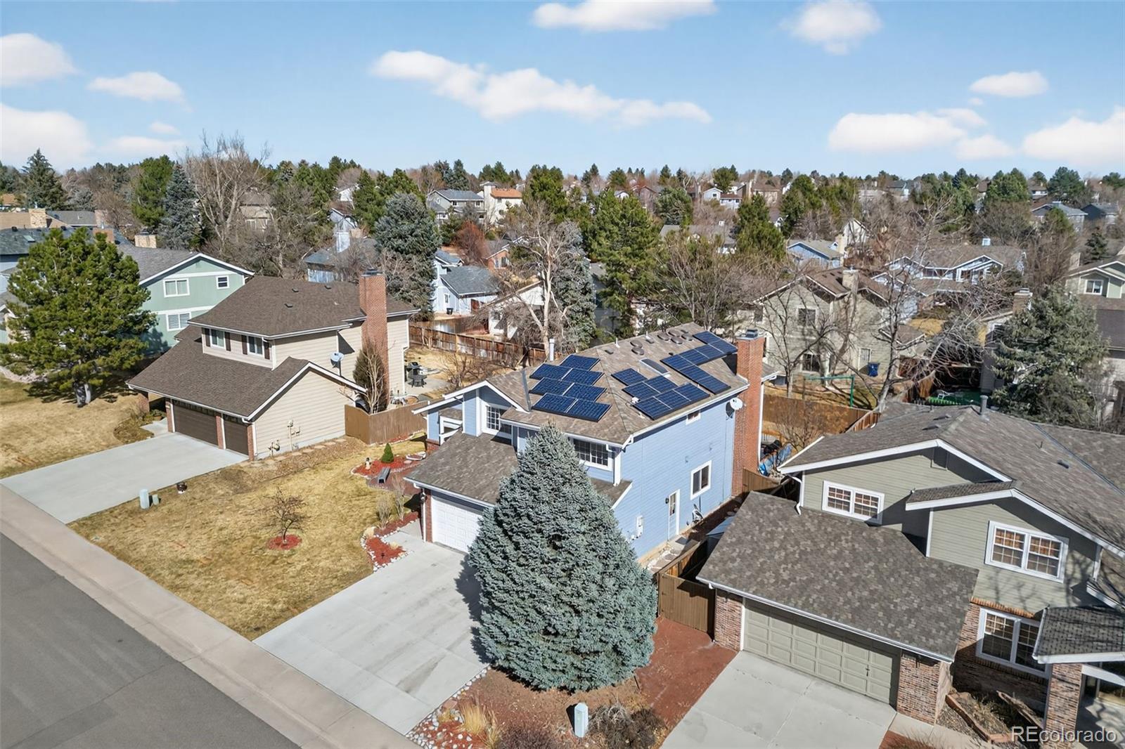 8764 Wildrose Court Highlands Ranch, CO 80126 - Photo 45 of 50 an aerial view of a house