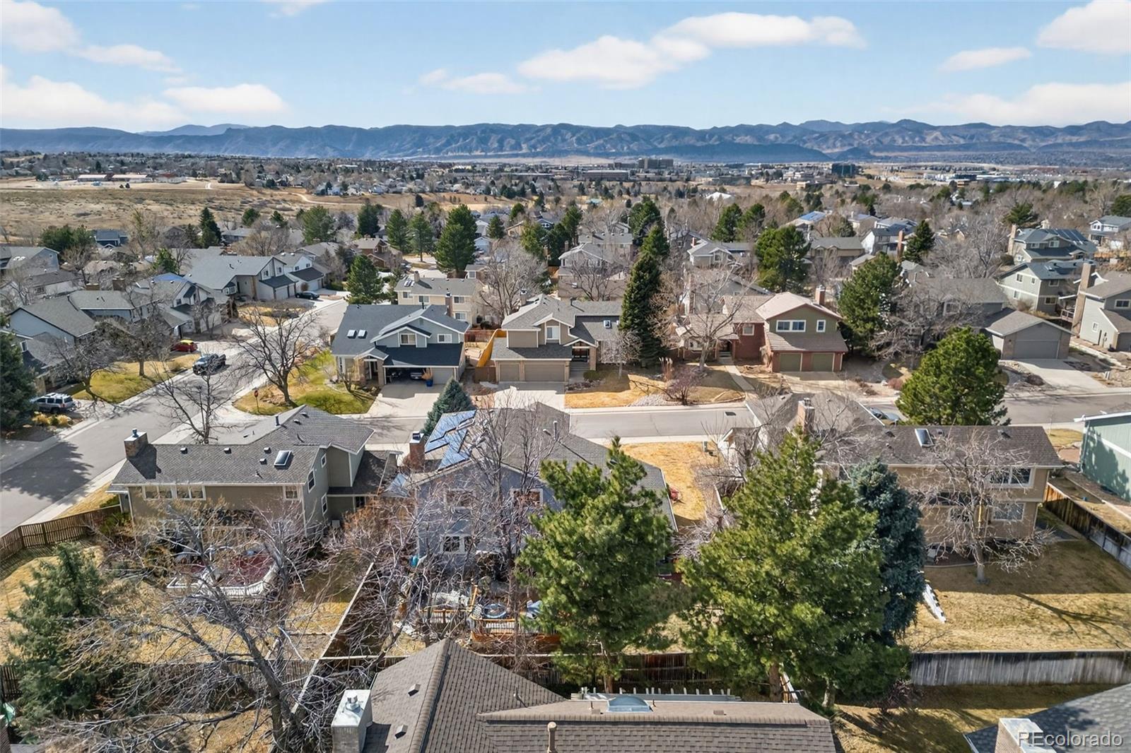 8764 Wildrose Court Highlands Ranch, CO 80126 - Photo 46 of 50 an aerial view of multiple house