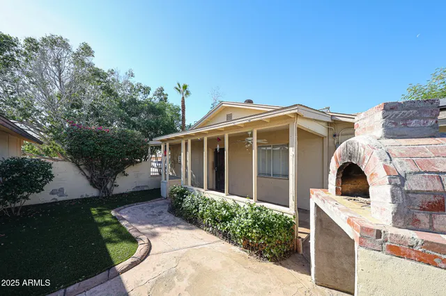 a backyard of a house