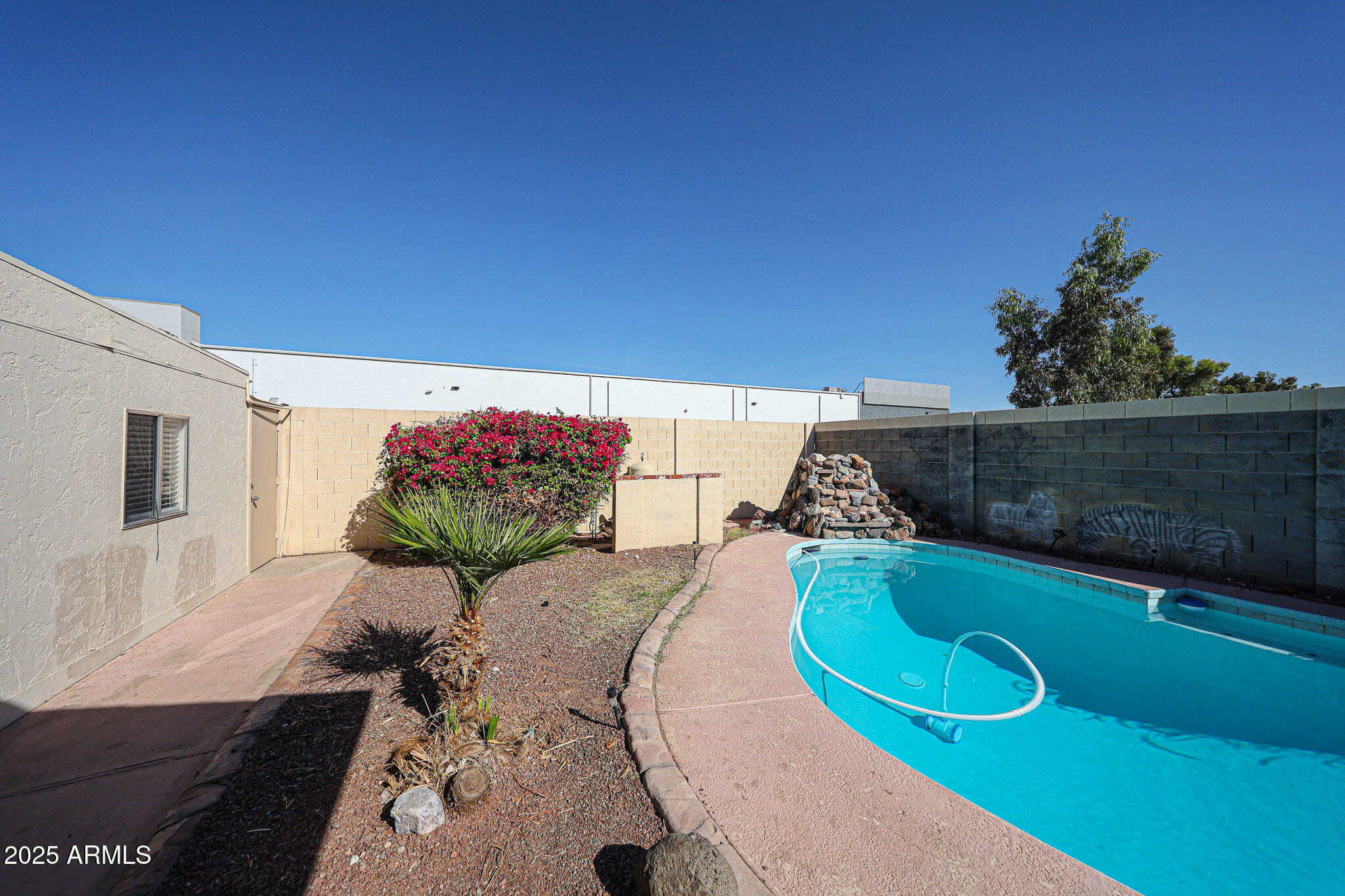 3408 West Port Au Prince Lane Phoenix, AZ 85053 - Photo 52 of 61 a view of a swimming pool with a yard
