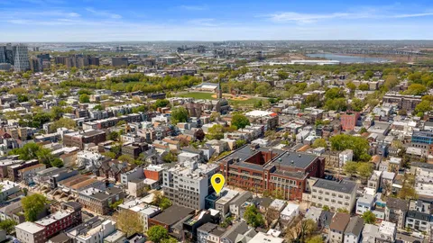 an aerial view of multiple house