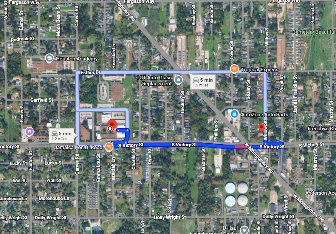 7709 Willow Street Houston, TX 77088 - Photo 4 of 15 A 4-minute drive to GW Carver Senior High School.