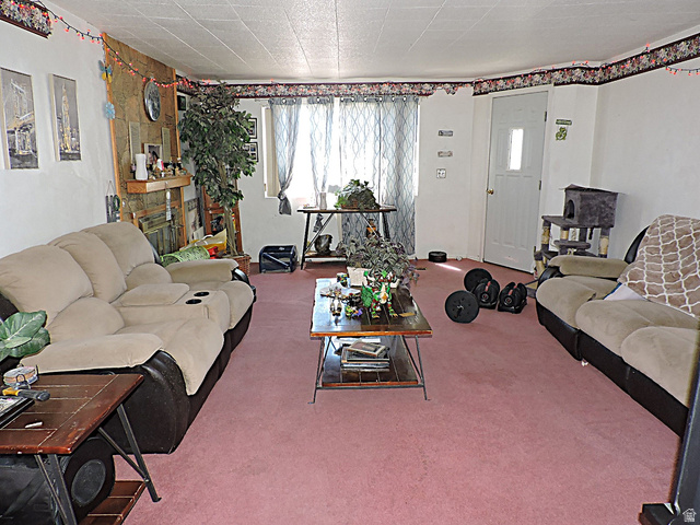 355 South Center Street Delta, UT 84624 - Photo 7 of 21 Living area featuring pink carpeting and white walls