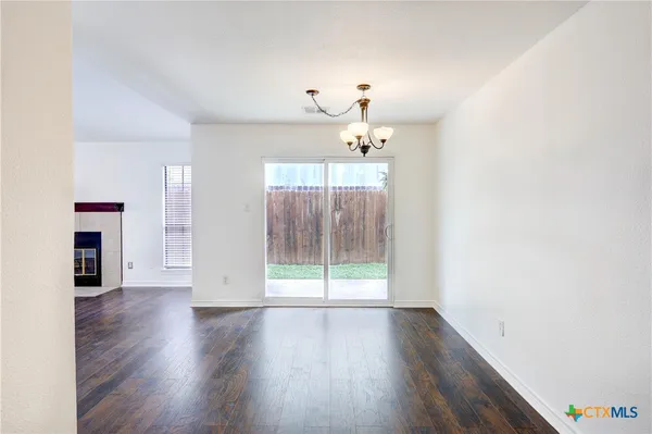 a view of a hallway with entryway