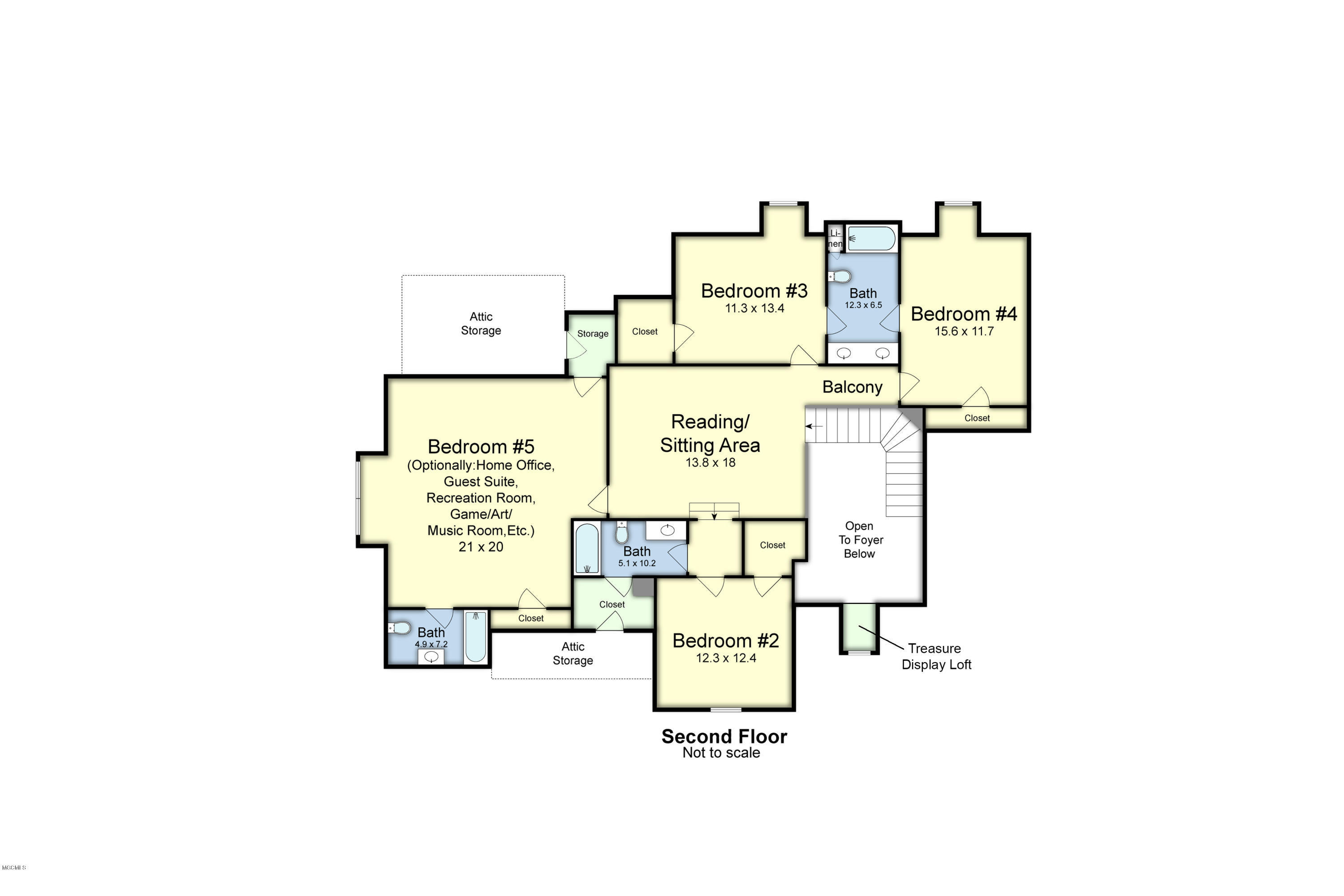10720 Antioch Road Vancleave, MS 39565 - Photo 70 of 70 -72 - SECOND FLOOR - PLAN