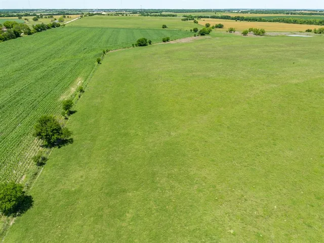 a view of a big yard with green space