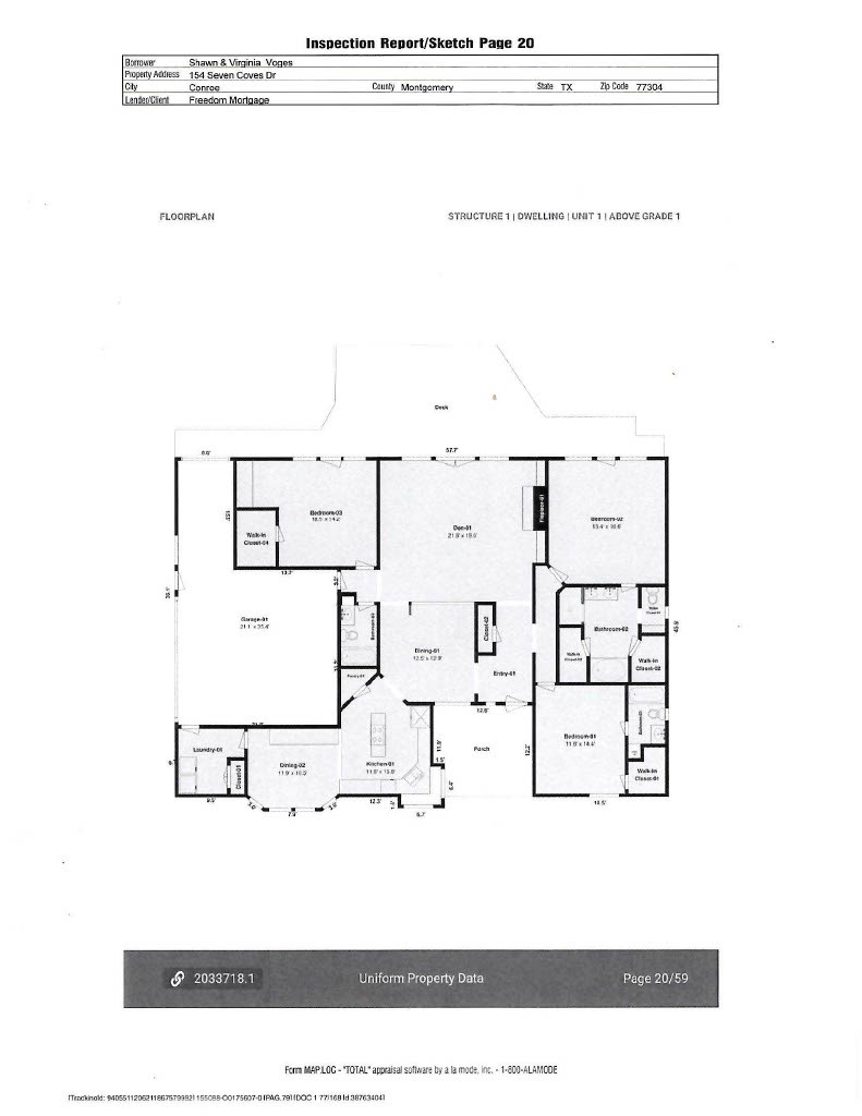 154 7 Coves Road Conroe, TX 77304 - Photo 32 of 32 House layout