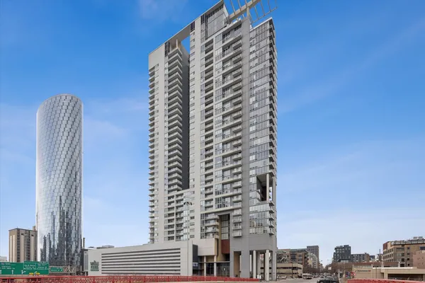 a front view of a building