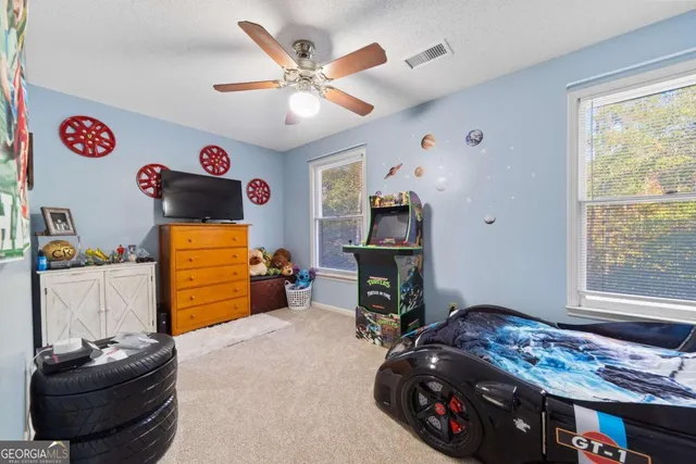 a view of a tree in a park