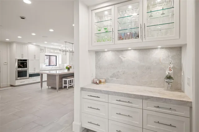 a view of kitchen with breakfast area