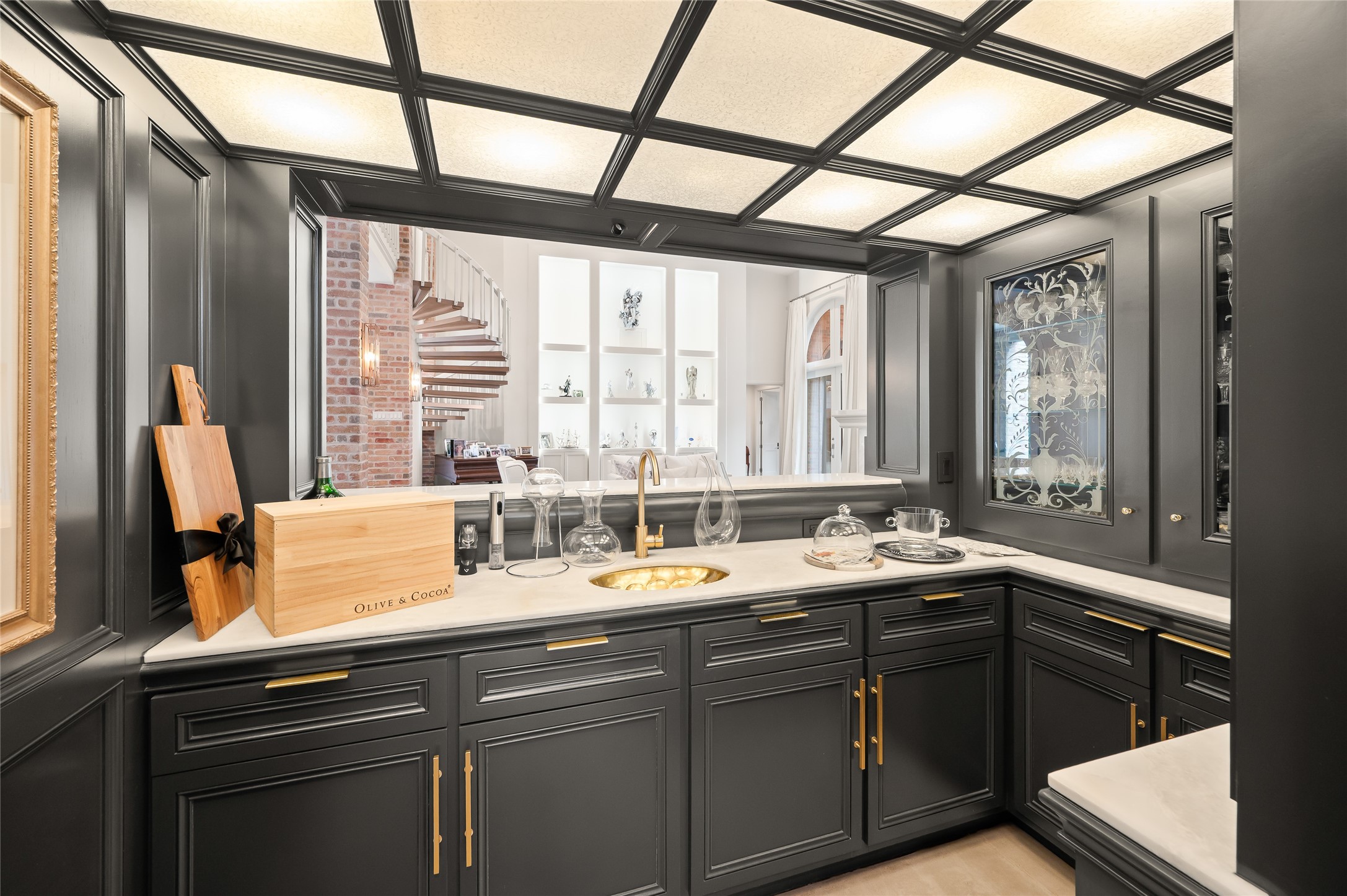 11518 Shadow Way Street Houston, TX 77024 - Photo 10 of 50 a view of a kitchen with granite countertop a sink and a window