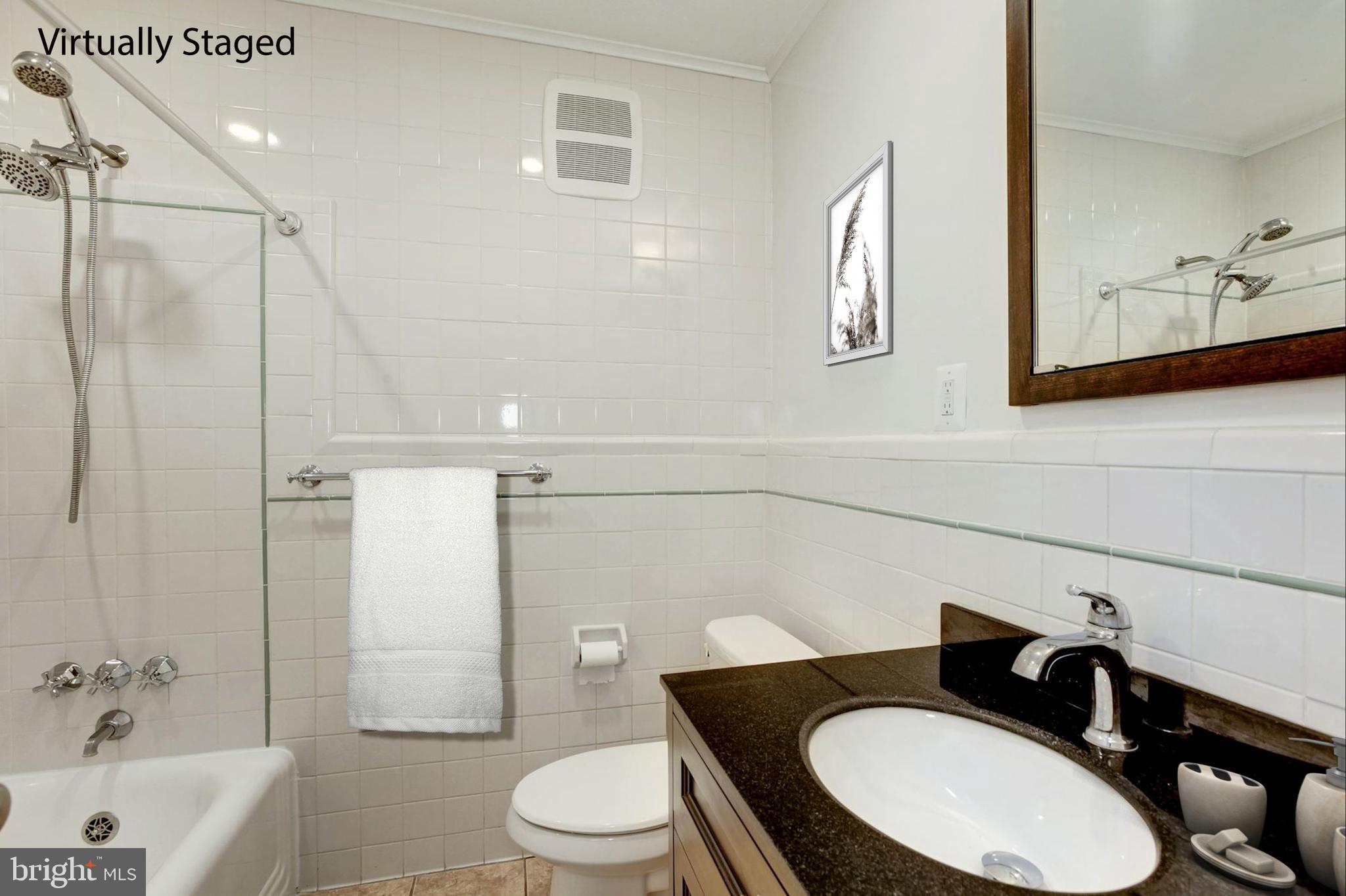 2335 40th Street Northwest, Unit 2 Washington, DC 20007 - Photo 14 of 19 Full bath with soaking tub