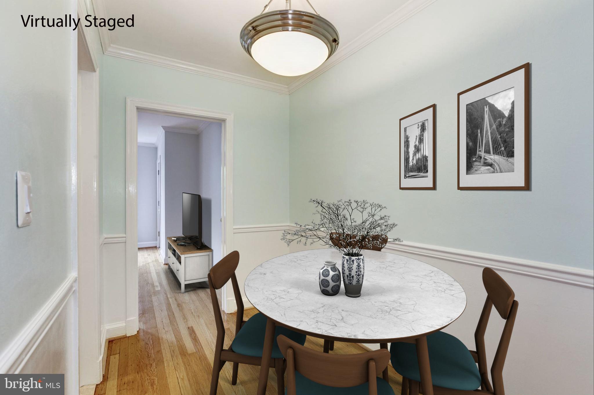 2335 40th Street Northwest, Unit 2 Washington, DC 20007 - Photo 6 of 19 Dining Area with chair rail
