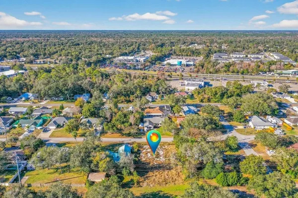 an aerial view of multiple house