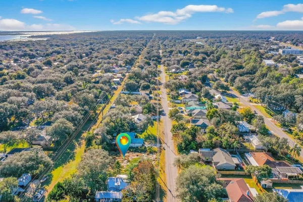 an aerial view of a city