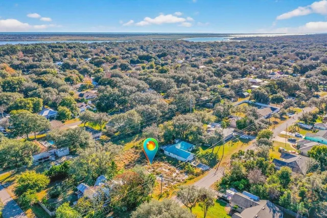 an aerial view of multiple house