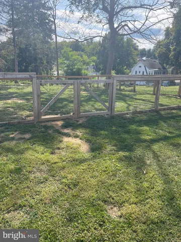 a view of a yard with a tree