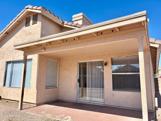 a view of a house with a door