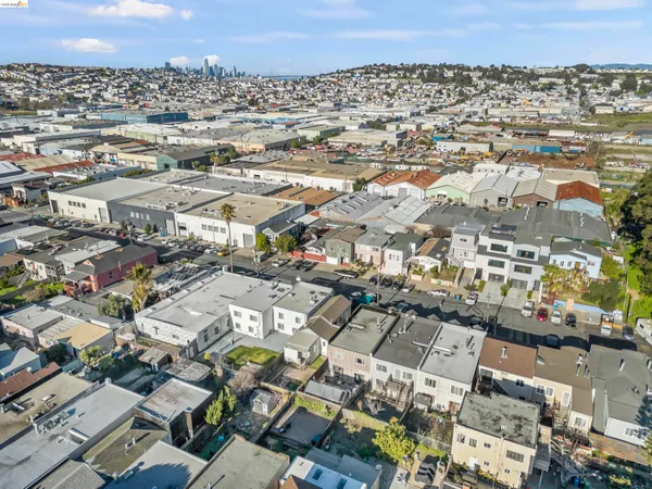 an aerial view of a city