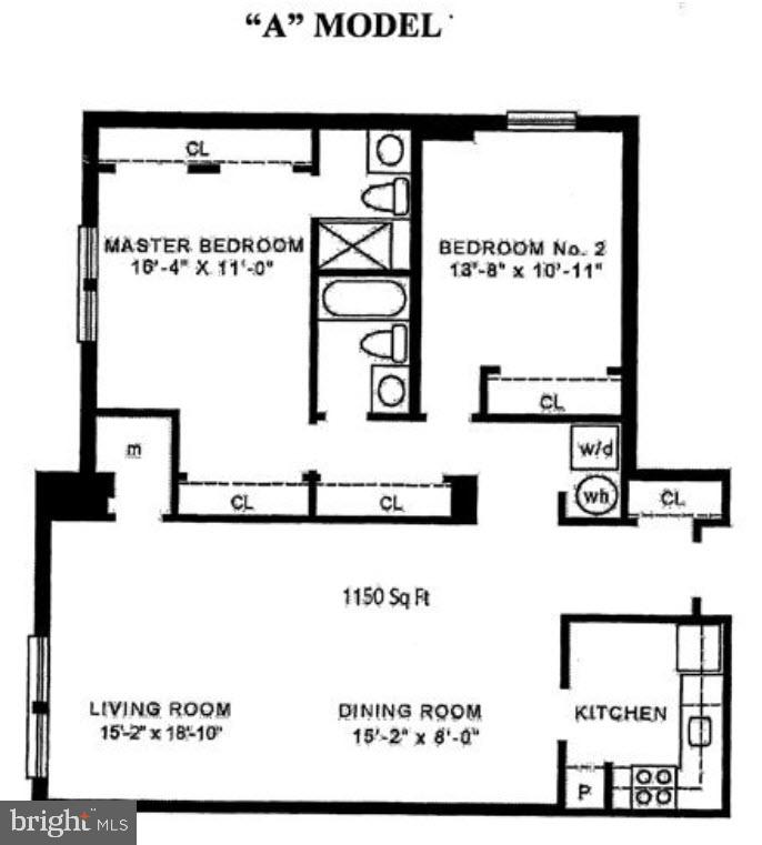 7651 Tremayne Place, Unit 202 McLean, VA 22102 - Photo 59 of 59 Floor Plan - 1,150 Sq Ft.