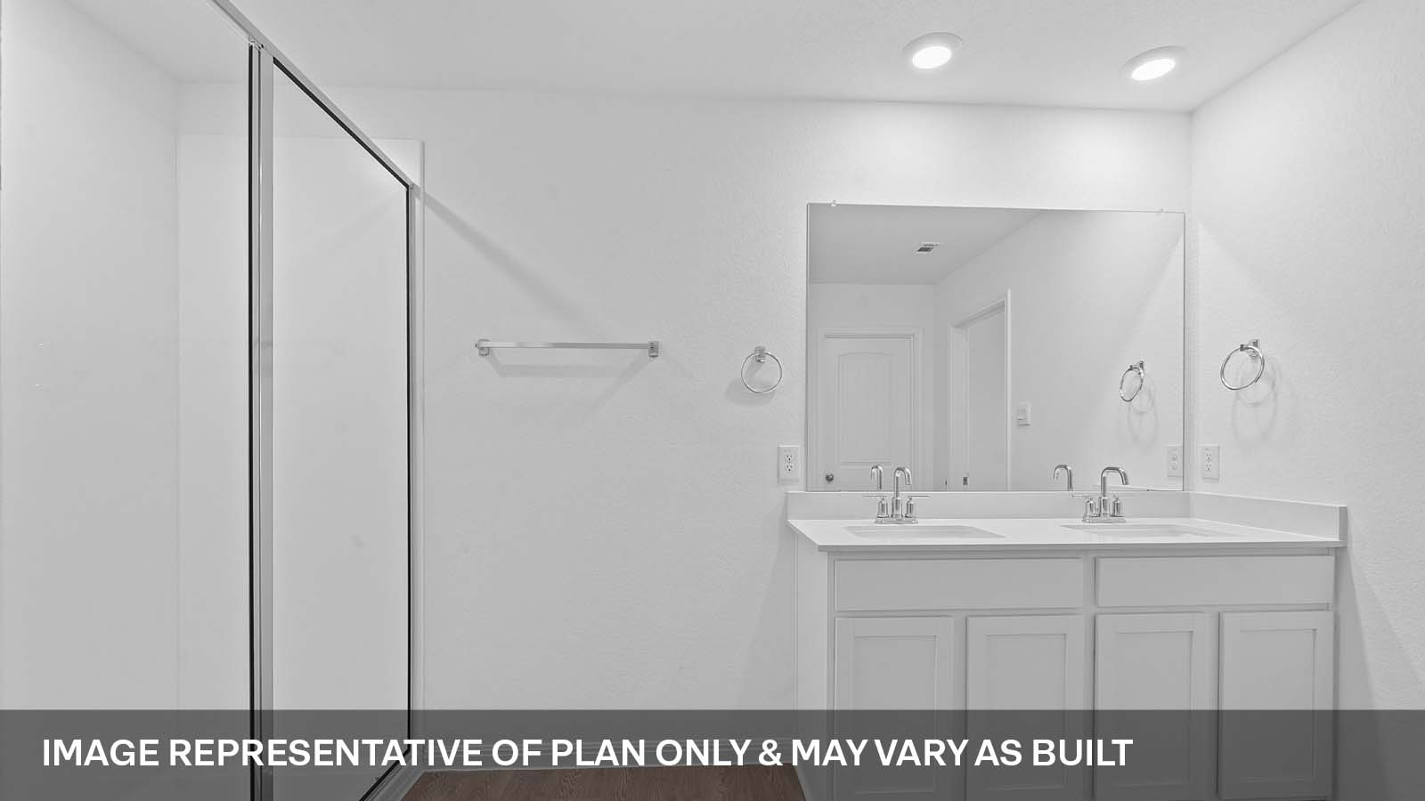 275 Mountain Pea Road Kyle, TX 78640 - Photo 16 of 22 a bathroom with a sink a mirror and a vanity