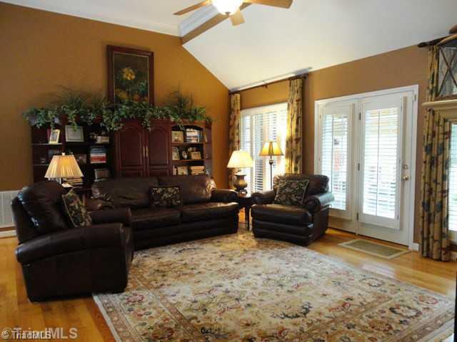 1212 Gatehouse Road High Point, NC 27262 - Photo 3 of 16 Den/Family/Great Room. Vaulted ceilings and opens to sunroom