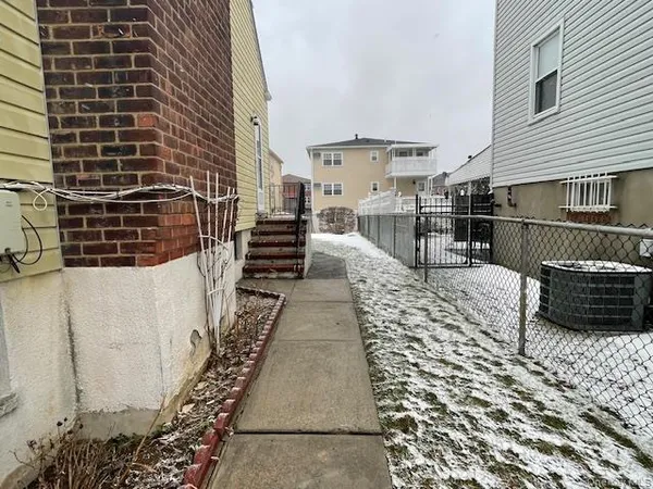 a view of a pathway with a building