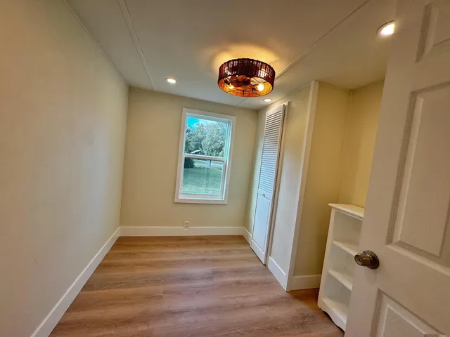 an empty room with a window