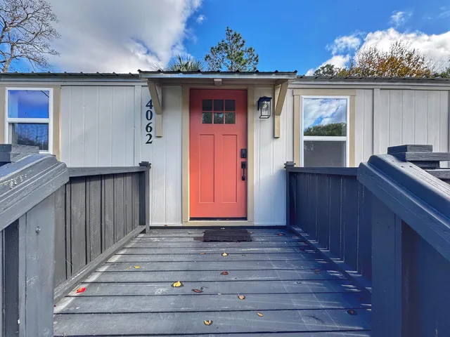 a view of front door of house