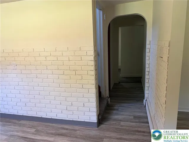 a view of a wooden door