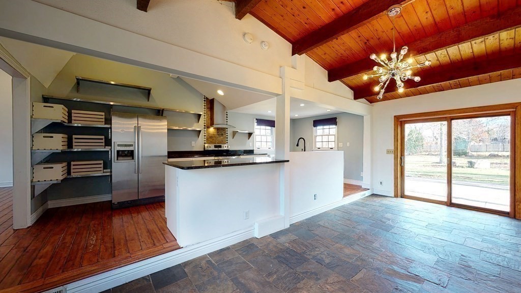 6 Egypt Beach Road Scituate, MA 02066 - Photo 18 of 29 a kitchen with stainless steel appliances granite countertop a refrigerator and a stove