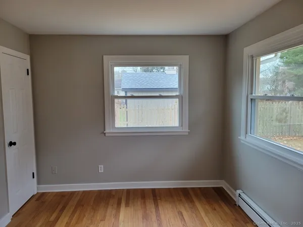 an empty room with a window