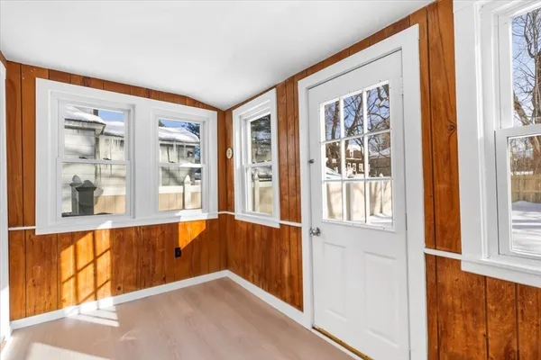 an empty room with a window