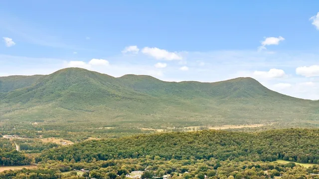 a view of a lake and mountain
