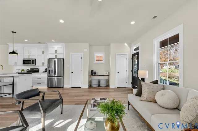 a kitchen with counter top space sink and center