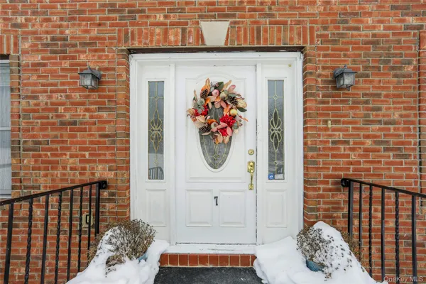 a front view of a house with entryway