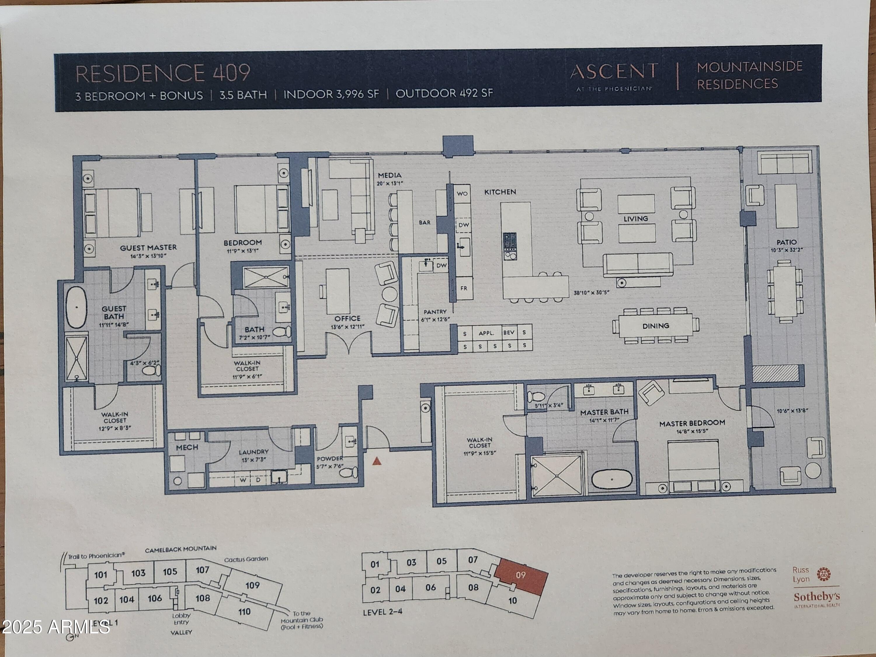 5000 North Camelback Ridge Drive, Unit 409 Scottsdale, AZ 85251 - Photo 71 of 71 Floorplan