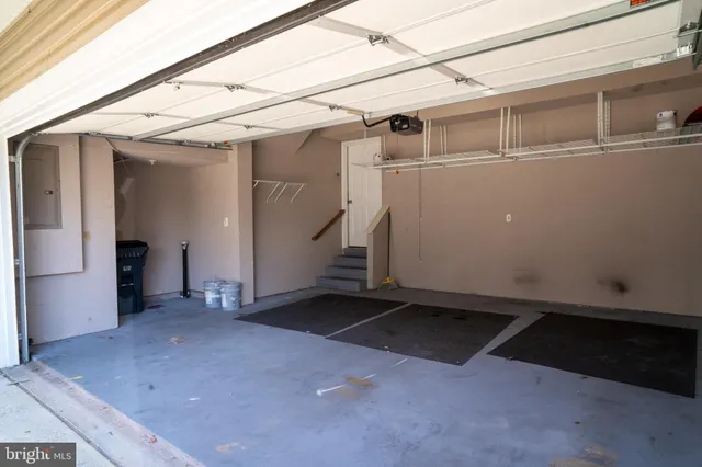 a view of a room with wooden walls