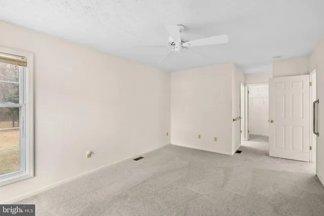 an empty room with a window