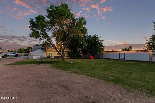 a view of swimming pool with an outdoor space and seating area