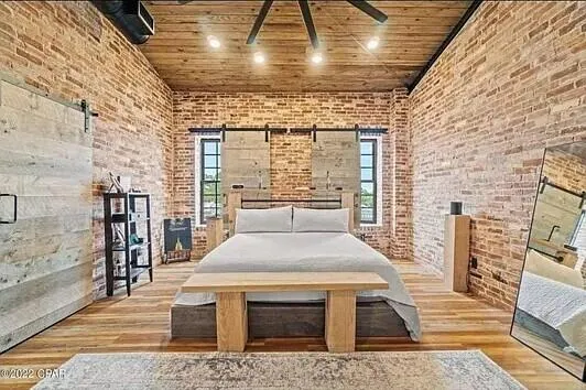 a view of a hallway with seating space