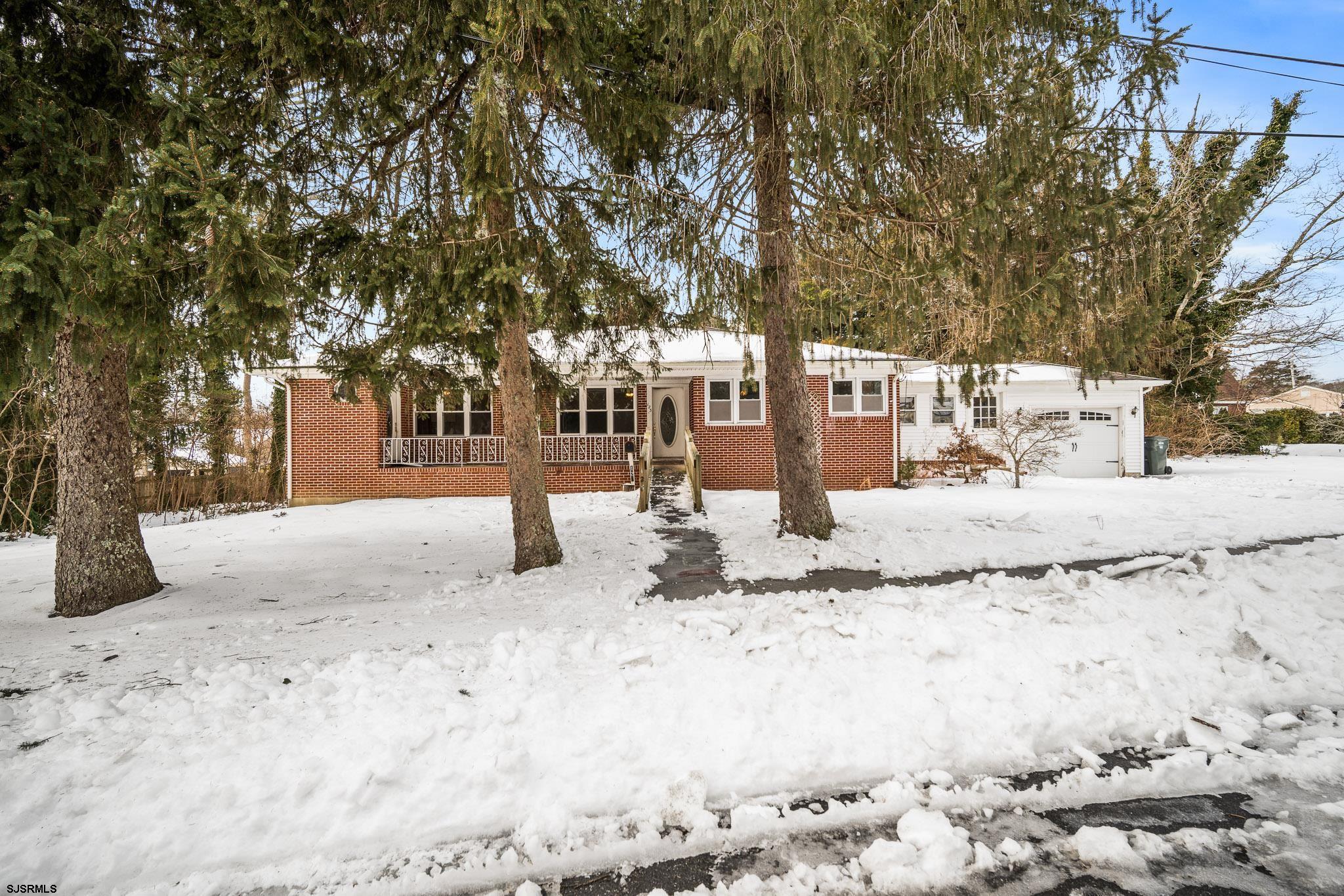 a street view covered with snow