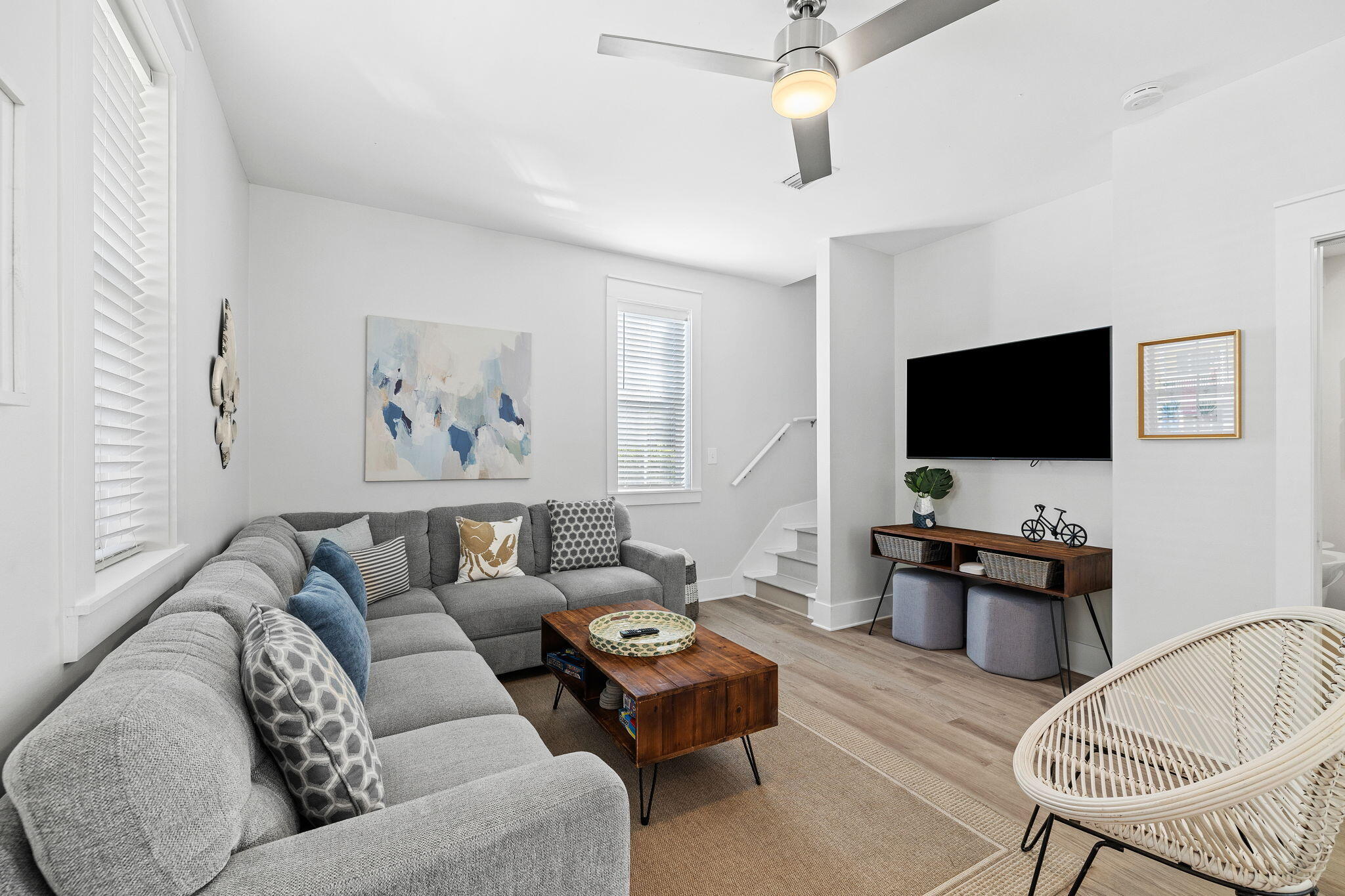 198 Somerset Bridge Road, Unit 137 Santa Rosa Beach, FL 32459 - Photo 6 of 46 a living room with furniture and a flat screen tv