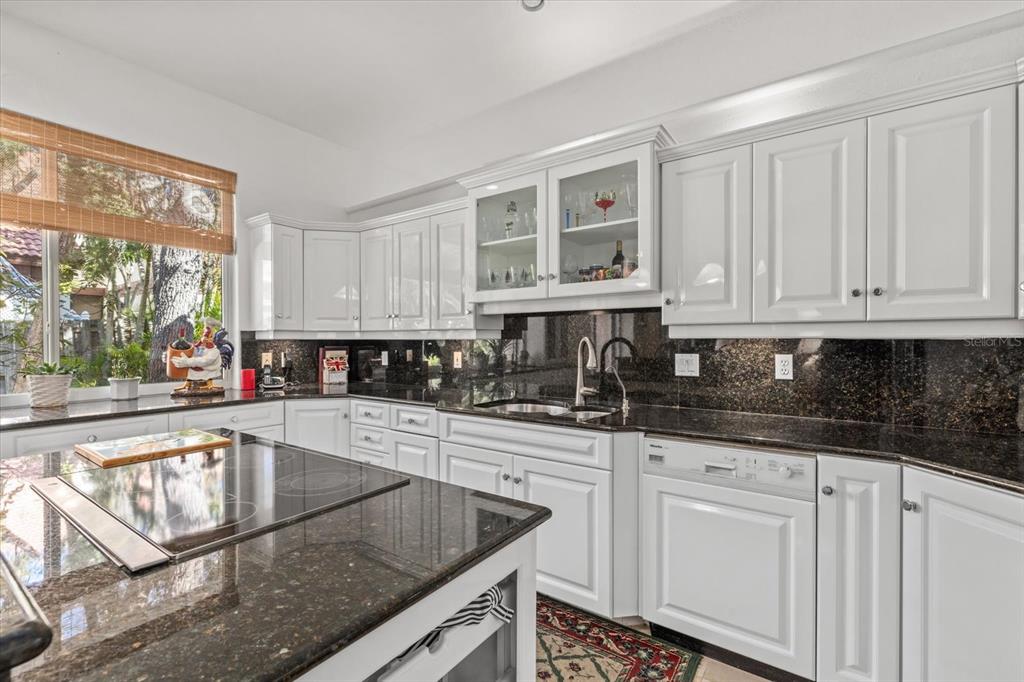 4939 Peregrine Point Way Sarasota, FL 34231 - Photo 17 of 57 a kitchen with granite countertop a sink stove and cabinets