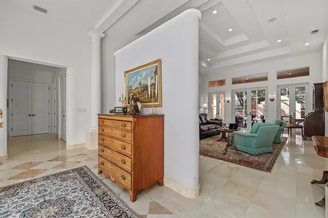 a living room with furniture and a couch