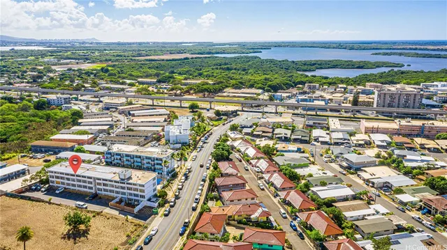 an aerial view of a city