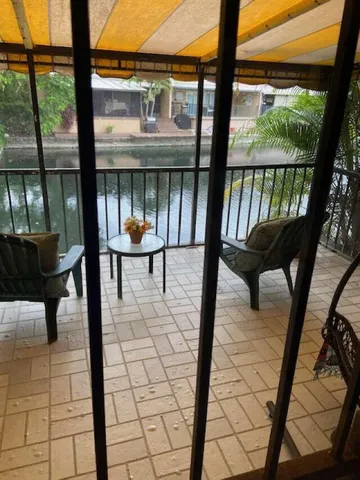 a balcony view with a outdoor space