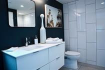 1436 South Terrace Road, Unit 103 Tempe, AZ 85281 - Photo 6 of 12 a bathroom with a toilet sink and mirror