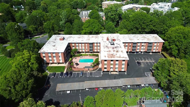 an aerial view of a city with lots of residential buildings